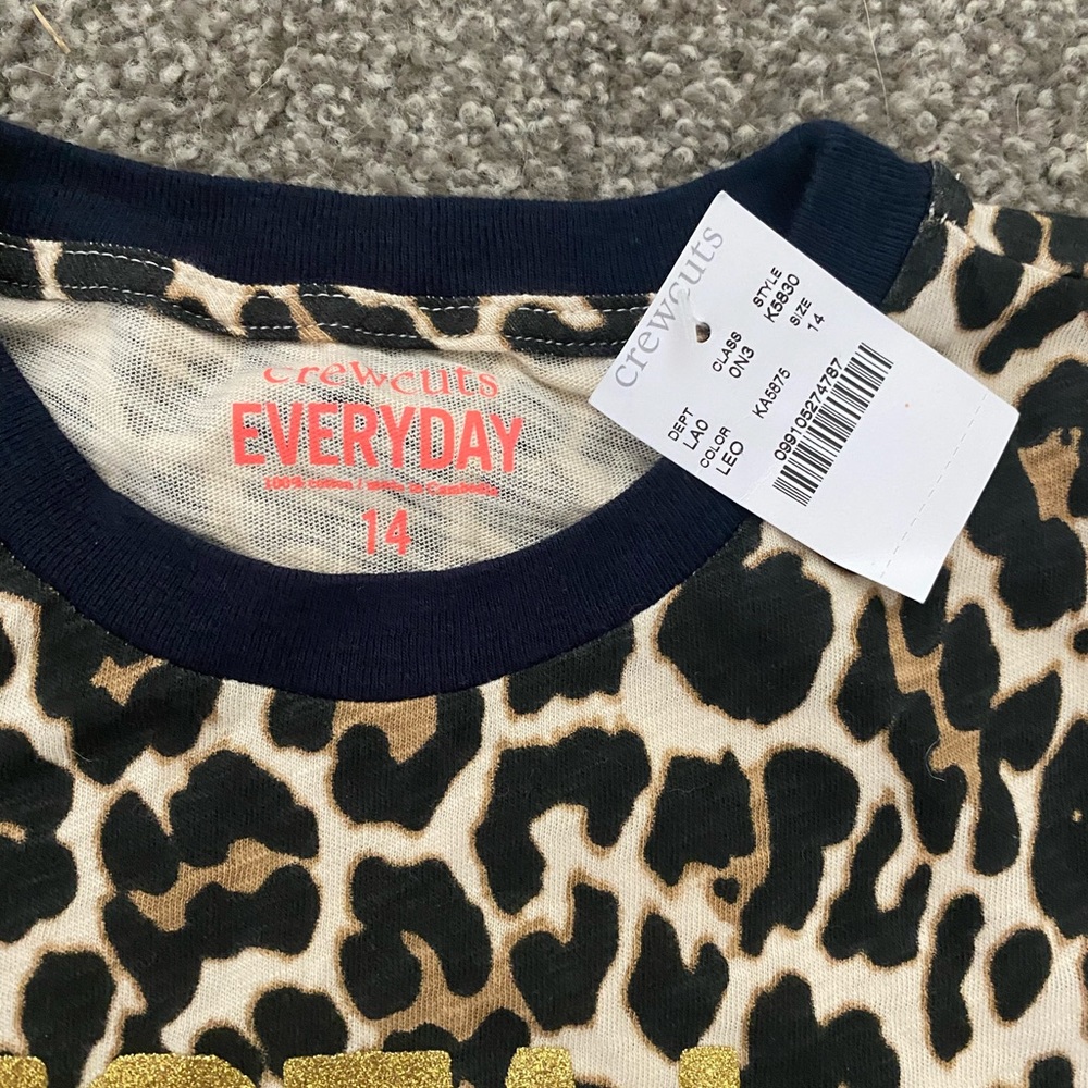 Crewcuts cheetah T-shirt.